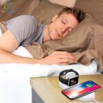 T Teclusive 2 in 1 Wireless Charger Compatible for iPhone iWatch | Smart Qi Wireless Charging Compatible for iPhone 11 Pro Max / 11 / XS Max/X/XR and iWatch Series 7/6 / SE / 5/4 (White) - Image 3