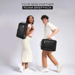 Urban Jungle by Safari, Roam Briefpack for Daily commute, Travel & Workpack | Premium Fabric | Water Resistant laptop Bag | With USB charging Socket | Flat Open Design with Trolley Sleeve - Image 4