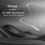inear DJ-M8 Bluetooth Neckband with 60H Playtime, Voice Changer, Magnetic On Off, Type-C Charging, Dual Pairing, ANC, Mic, HD Sound, IPX, for Gaming Running Gym Sports (Grey) - Image 3