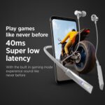 inear DJ-M8 Bluetooth Neckband with 60H Playtime, Voice Changer, Magnetic On Off, Type-C Charging, Dual Pairing, ANC, Mic, HD Sound, IPX, for Gaming Running Gym Sports (Grey) - Image 5
