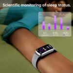Health Fitness Tracker, Smart Watch with 24/7 Heart Rate and Blood Oxy-gen Monitor, Sleep Tracker with IP68 Waterproof, Activity Tracker Pedometer Step Counter for Women Men (Silver Black) - Image 4