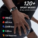 Health Fitness Tracker, Smart Watch with 24/7 Heart Rate and Blood Oxy-gen Monitor, Sleep Tracker with IP68 Waterproof, Activity Tracker Pedometer Step Counter for Women Men (Silver Black) - Image 5