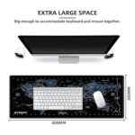 World Map Extended Size (800 mm x 300 mm x 2 mm) Gaming Mouse Pad| Desk Mat | Stitched Edges| Non-Slip Rubber Base|Computer Laptop|Keyboard Mouse Pad for Office & Home (World Map) - Image 4