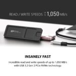 SP Silicon Power PX10 512GB Portable SSD, Up to 1050MB/s, USB 3.2 Gen 2, Type-C Cable, Ultra-Slim 10.3mm & 33g, Pocket-Size External Solid State Drive, Pink (SU512GBPSDPX10CPIN) - Image 3