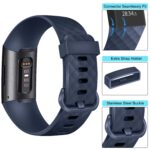 Tobfit Watch Strap Compatible with Fitbit Charge 4 / Fitbit Charge 3 (Watch Not Included), Removable Soft Belts for Charge 4/3 Wristband, Smartwatch Band for Men Women - Image 4