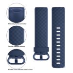 Tobfit Watch Strap Compatible with Fitbit Charge 4 / Fitbit Charge 3 (Watch Not Included), Removable Soft Belts for Charge 4/3 Wristband, Smartwatch Band for Men Women - Image 6