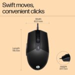 HP M260 RGB Backlighting USB Wired Gaming Mouse, Customizable 6400 DPI, Ergonomic Design, Non-Slip Roller, Lightweighted /3 Years Warranty (7ZZ81AA),Black - Image 3