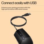 HP M260 RGB Backlighting USB Wired Gaming Mouse, Customizable 6400 DPI, Ergonomic Design, Non-Slip Roller, Lightweighted /3 Years Warranty (7ZZ81AA),Black - Image 4