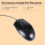 HP M260 RGB Backlighting USB Wired Gaming Mouse, Customizable 6400 DPI, Ergonomic Design, Non-Slip Roller, Lightweighted /3 Years Warranty (7ZZ81AA),Black - Image 5