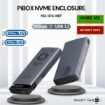PiBOX India NVME M2 Enclosure Fan, SSD Enclosure - USB 3.2 10Gbps, Tool-Free M.2 NVMe Case, PCI-E NVMe Reader, USB-C, Supports M & B&M Keys, 2230/2242 - Image 3