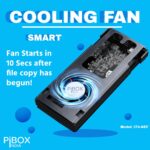 PiBOX India NVME M2 Enclosure Fan, SSD Enclosure - USB 3.2 10Gbps, Tool-Free M.2 NVMe Case, PCI-E NVMe Reader, USB-C, Supports M & B&M Keys, 2230/2242 - Image 6