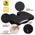 Sakar Orthopedic Seat Cushion Pillow for Back, Tailbone & Sciatica Pain Relief | Premium Memory Foam Comfort Pad Ergonomic Portable Chair Office, Car, Wheelchair Travel Use - Image 6