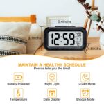 Kadio Digital Black Clock, Plastic, 8W x 14H Centimeters - Image 3