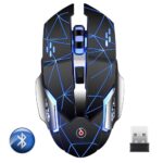 Offbeat® Alpha Bluetooth 5.1 + 2.4 Ghz Wireless Gaming Mouse, 7D Buttons Mouse, 3 DPI Modes 1600:2400:3200 mice for ipad, Mac Book, Tablet, PC, Smart TV, C Type Charging - Image 3