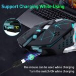 Offbeat® Alpha Bluetooth 5.1 + 2.4 Ghz Wireless Gaming Mouse, 7D Buttons Mouse, 3 DPI Modes 1600:2400:3200 mice for ipad, Mac Book, Tablet, PC, Smart TV, C Type Charging - Image 5