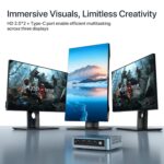 PELADN Mini PC, Intel N97(up to 3.4GHz),16GB DDR4/512GB SSD,Type-C/Dual HDMI,Mini Desktop Computer,4K/60Hz Triple-Display USB3.2/BT4.2/WiFi5 Mini Computers for Home Business - Image 5