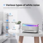 Bluetooth Speaker Alarm Clock with 15W Wireless Charging, RGB Night Light, White Noise Sound Machine, FM Radio, 10W Speaker, Bedside Smart Clock - Image 6