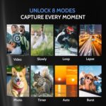 Digital Camera, 5K 80MP Dual Screens Camera with 18X Digital Zoom, Compact Vlogging Camera for Teens,Stylish Beginner Camera for Youth and GIF, 32GB Card & 2 Batteries, Black - Image 6
