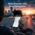 ANARADHAR Phone Holder for Bike & Motorcycle with Sun Visor Cap | Anti-Glare Mobile Mount with Mini Cap | Waterproof 360° Adjustable Handlebar Cell Phone Clamp for Scooter & Motorbike (Black) - Image 7
