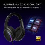 Asus Rog Fusion Ii 300 Gaming Headset (Ai Beamforming Mic with Noise Canceling, 7.1 Surround Sound, 50Mm Driver, Hi-Res Ess 9280 Quad Dac, USB-C, for Pc, Mac, Ps4, Ps5, Switch)- Black - Over Ear - Image 3