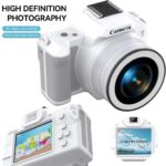 Mini Digital Camera 48MP DSLR Camera Video Recording Function 16X Digital Zoom Travel Camara with Fill Light Fight White - Image 4