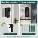 Blink Doorbell Camera Mount for 2nd Gen, Adjustable Angle Anti-Theft Mount, No-Drill Easy Installation, Holder Compatible with Blink Video Doorbell Gen 2 - Image 7