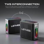 Lenyes S861 Portable Bluetooth Party Speaker 150W with 2 Wireless Microphones, Karaoke Speaker with Mic, RGB LED Lights, 12000mAh Battery, TWS, Multi Connectivity, DJ Speaker for Party – Black - Image 3