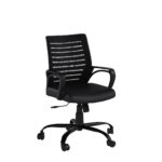 beAAtho® Verona Mesh Mid-Back Ergonomic Desk Office Chair with Tilting Mechanism, Comfortable Seat, and Revolving Heavy Duty Metal Base | Ideal for Work from Home & Study (Black) - Image 5