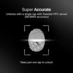 QUBO Smart Door Lock Optima from Hero Group | 4-Way Unlocking | 4 Bolts | Fingerprint | RFID Access Card | Passcode | Key | 2-Year Warranty | Free Installation - Image 4