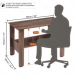ABOUT SPACE Study Table | Multipurpose Office Desk | Tables for Students & Adults | Engineered Wood Drawing Table | Table with Storage| Computer Table | Writing Table - (L90 x B50 x H78.5 cm - Walnut) - Image 3