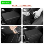 SIAGO Car Armrest Cover Cushion with Storage Bags | Soft Center Console Protector Pad | Non-Slip, Waterproof & Durable | Universal Fit for Cars, SUVs & Trucks (Black) SIA144 - Image 8
