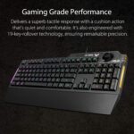 ASUS Membrane USB Gaming Keyboard for PC - TUF K1 Programmable, Onboard Memory with Dedicated Volume Knob, Aura Sync RGB and Side Lighting Detachable Wrist Rest Spill-Resistant (Black) - Image 3
