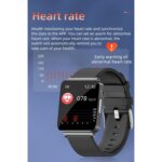 CALMORA Smart Watch with Blood Glucose Monitor, Heart Rate, SpO2 and ECG Tracking, 1.3-Inch Touch Display, Black Silicone Band, Waterproof Fitness Tracker - Image 5