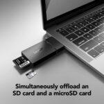 Lexar Dual Slot MicroSD/SD Card Reader for iPhone, USB 3.2 Gen 1, up to 255MB/s Read, Compatible with iPhone 15+, Laptop, Desktop (LRW360U-BNBNG) - Image 4