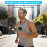 ZORBES® Magnetic Action Camera Neck Mount, Adjustable Nylon Cord Magnetic Neck Strap Mount, Hands-Free Filming POV View, Universal Compatibility - Image 3