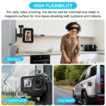 ZORBES® Magnetic Action Camera Neck Mount, Adjustable Nylon Cord Magnetic Neck Strap Mount, Hands-Free Filming POV View, Universal Compatibility - Image 4