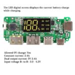 REES52 18650 Charging Board Dual USB 5V 2.4A Mobile Power Bank Module 186 50 Lithium Battery Charger Board with Overcharge Overdischarge Short Circuit Protection DIY USB Power Bank Board - Image 5