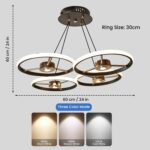 Smartway® Hamel 78W Modern LED Ceiling Chandelier Light | 60 cm Height Adjustable | Google & Alexa Compatible | 3 Light Modes | Decorative Lighting for Living Room, Dining Room, Bedroom, Hall & Office - Image 3
