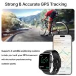 YoYoFit Smart Watch for Men Women, GPS Built-in, Bluetooth Calling, Heart Rate & Sleep Health Monitor, Stress Manage, IP68 Waterproof, 100+ Sports Mode, Smartwatch for Android & iPhone, Black - Image 3