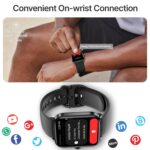 YoYoFit Smart Watch for Men Women, GPS Built-in, Bluetooth Calling, Heart Rate & Sleep Health Monitor, Stress Manage, IP68 Waterproof, 100+ Sports Mode, Smartwatch for Android & iPhone, Black - Image 6