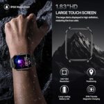 YoYoFit Smart Watch for Men Women, GPS Built-in, Bluetooth Calling, Heart Rate & Sleep Health Monitor, Stress Manage, IP68 Waterproof, 100+ Sports Mode, Smartwatch for Android & iPhone, Black - Image 8
