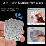 ZWERLIN Cat Paw Fidget Slider Toy for Adults – Blue Mechanical Push Card EDC Desk Toy, Stress Relief Office Gadget, Portable Anxiety Relief Fidget for Travel Study Focus Gift - Image 3