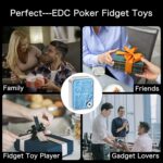 ZWERLIN Cat Paw Fidget Slider Toy for Adults – Blue Mechanical Push Card EDC Desk Toy, Stress Relief Office Gadget, Portable Anxiety Relief Fidget for Travel Study Focus Gift - Image 6