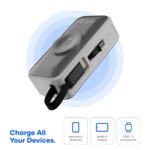 alain Pocket Charge Pro 5000mAh Mini Power Bank | 22.5W Type-C & Lightning Fast Charging Output | 2.5W Wireless Charging | LED Indicators, Multi-Layer Protections, Android & iPhone Support (Grey) - Image 5