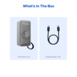 alain Pocket Charge Pro 5000mAh Mini Power Bank | 22.5W Type-C & Lightning Fast Charging Output | 2.5W Wireless Charging | LED Indicators, Multi-Layer Protections, Android & iPhone Support (Grey) - Image 8