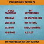 Computer Desktop PC | Core i5 2400 | 16 GB RAM | 256 GB SSD | HDMI | VGA | Ethernet | HD Graphics | Windows 10 Pro | Office | Basic Software Installed CPU - Image 3