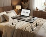 Smart Latest Multipurpose Foldable Laptop Table with Cup Holder, Study Table, Bed Table, Foldable and Portable/Ergonomic & Rounded Edges/Lifetime Non-Slip Legs (Marble C-Biding) - Image 3