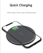 Wireless Charger | 10W Wireless Fast Charging Pad Compatible with i-Phone 14/13/12/11/XS/X/8 Air-pods & Other Qi Devices, (Red) - Image 4