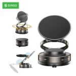 SIAGO SIA394 360° Vacuum Magnetic Phone Holder | Universal Magnetic Car Mount | Strong Suction Cup Mobile Stand for Car, Gym, Mirror, Shower | Compatible with All Smartphones - Image 3