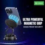 SIAGO SIA394 360° Vacuum Magnetic Phone Holder | Universal Magnetic Car Mount | Strong Suction Cup Mobile Stand for Car, Gym, Mirror, Shower | Compatible with All Smartphones - Image 8
